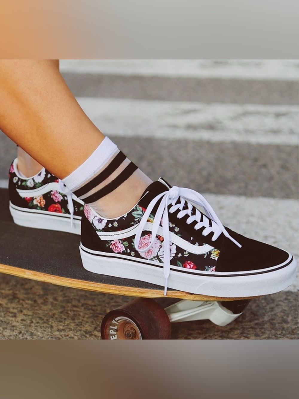 Vans Old Skool Garden Floral Shabby Sneakers Women’s Size 5
